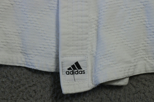 Adidas Gi Jacket Mens J350 White Cotton Long Sleeve - Picture 7 of 12