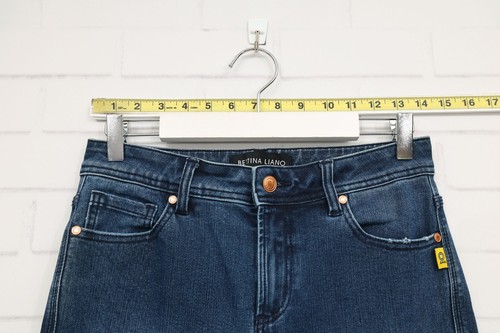 Women's Bettina Liano blue denim distressed skinny jeans size 10 - Picture 7 of 14