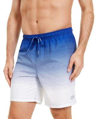 Calvin Klein Mens Gradient 7Inch Volley Swim Trunks-Small