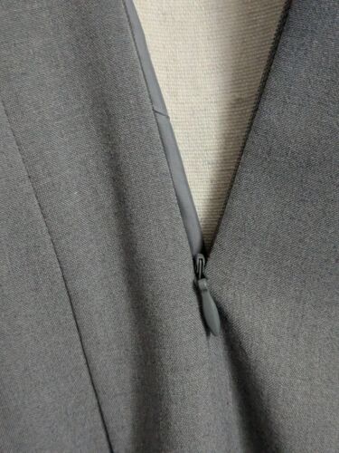 Calvin Klein graues Fit and Flare Kleid Gr. 12 komplett gefüttert Reißverschluss hinten - Bild 4 von 12