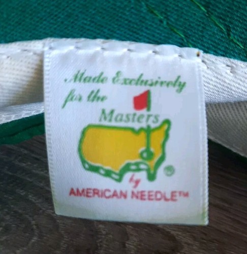 Vintage Masters Green Visor Hat Mens Adjustable Cap Augusta Golf Golfing 80s USA - Picture 3 of 11