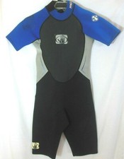 Body Glove Wetsuit Spring 14Youth Black Blue Pro 3 2/1mm Short Sleeve VGUC