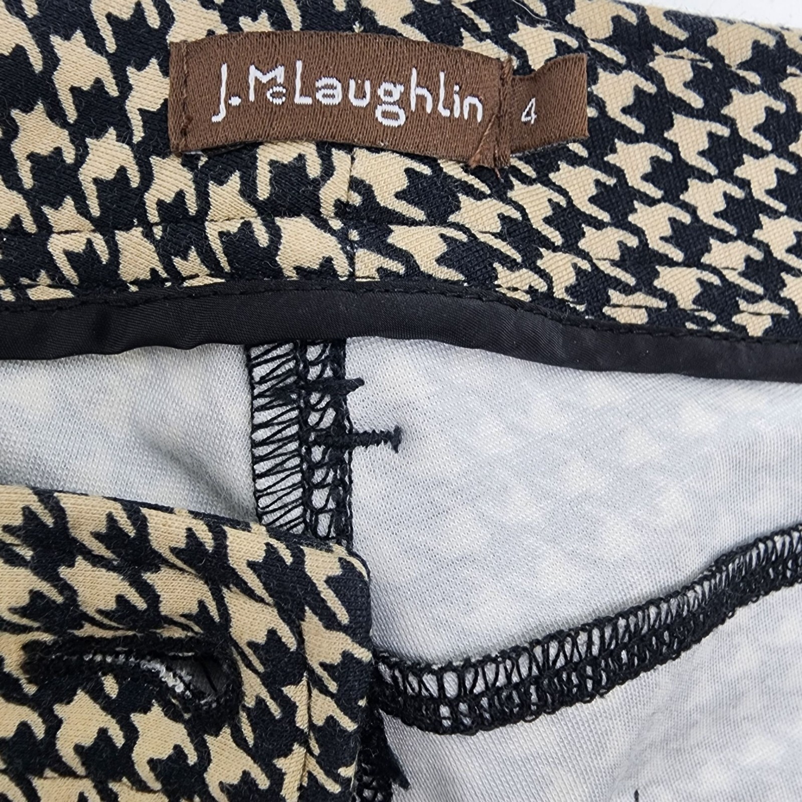 J.McLaughlin Houndstooth Pattern Womens Pants Siz… - image 4