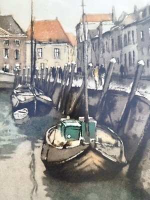 Roger Hebbelinck aquatint Bergen op Zoom Netherlands