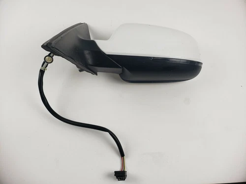 2010-2016 Audi A4 Driver Side View Power Door Mirror White OEM