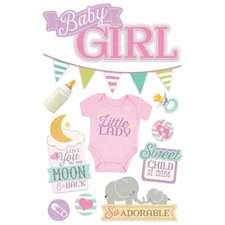 Paper House 3D Stickers BABY GIRL