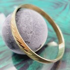 Monet Gold Tone Bangle Bracelet Vintage Monet Diamond Cut Design Bangle Bracelet