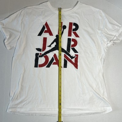 black white and red jordan shirt