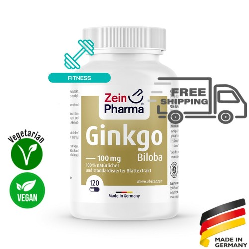 Ginkgo Biloba 100mg (120 capsules) Cognitive Health Fight Anxiety ZEINPHARMA 4260085381036 eBay