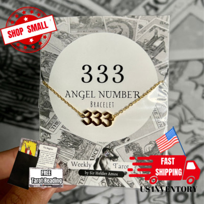 333 Angel Number Stainless Steel Bracelet Divine Guidance Amulet Men and Women