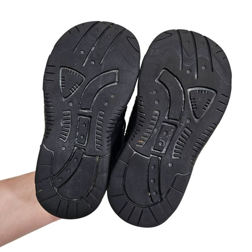 Zapatos Ferrato de cuero negro para niños pequeños con correas de gancho y bucle talla 7,5 - Imagen 4 de 16