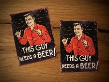 2x BEER Aufkleber Bier Saufen Partyraum Garage Bollerwagen Tuning Retro #203