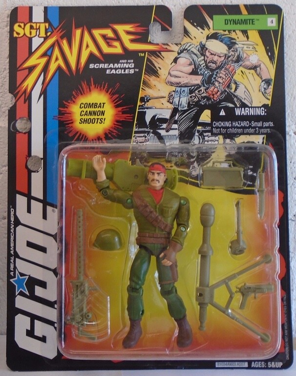 G.I. Joe Sgt. Savage Screaming Eagles Combat Cannon by Hasbro MOC Action Figure