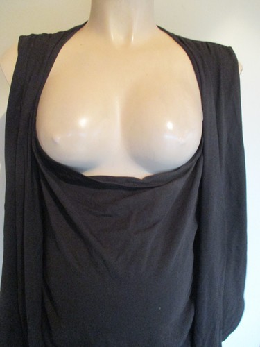 SERAPHINE MATERNITY NURSING BLACK SKIN TO SKIN WRAP TOP SIZE XXL UK 20-22 BNWT - Picture 2 of 3