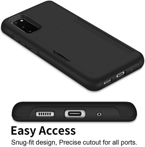 For Samsung Galaxy S20 ULTRA PLUS 3 Card Slots Wallet Case TPU Hard Slim Cover - Picture 4 of 36