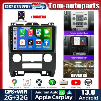 32G Android 13 Car Carplay Stereo Radio GPS Navi WIFI For Ford Escape 2007-2012