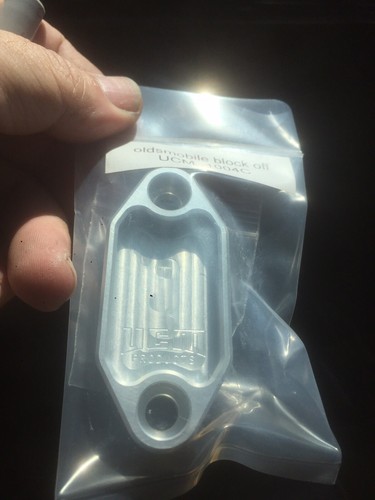 Oldsmobile 350 - 455 -Fuel Pump Block-Off-Plate(O’ring) Best USA! Clear - Foto 3 di 3
