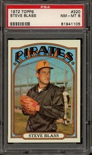 1972 Topps Baseball #320 Steve Blass PSA 8