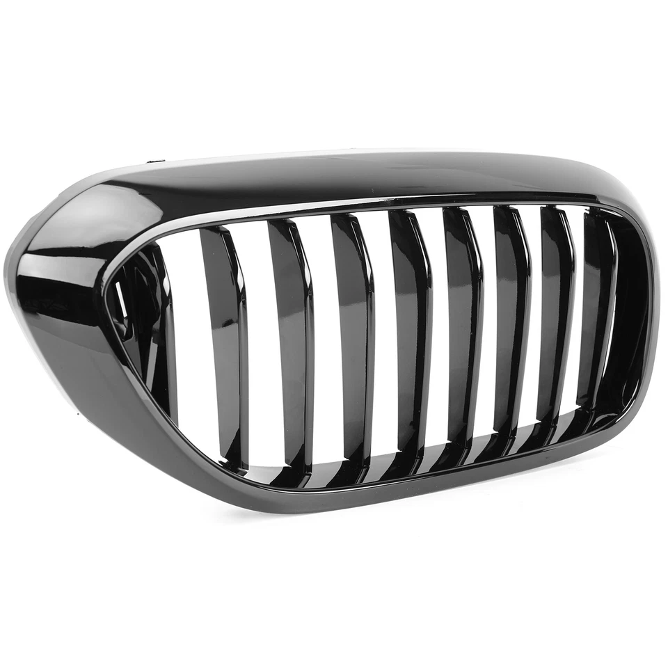 Parrilla riñonera para BMW Serie 5 G30 G31 17-20 Limo Touring NEGRO BRILLANTE puente individual - Imagen 2 de 4