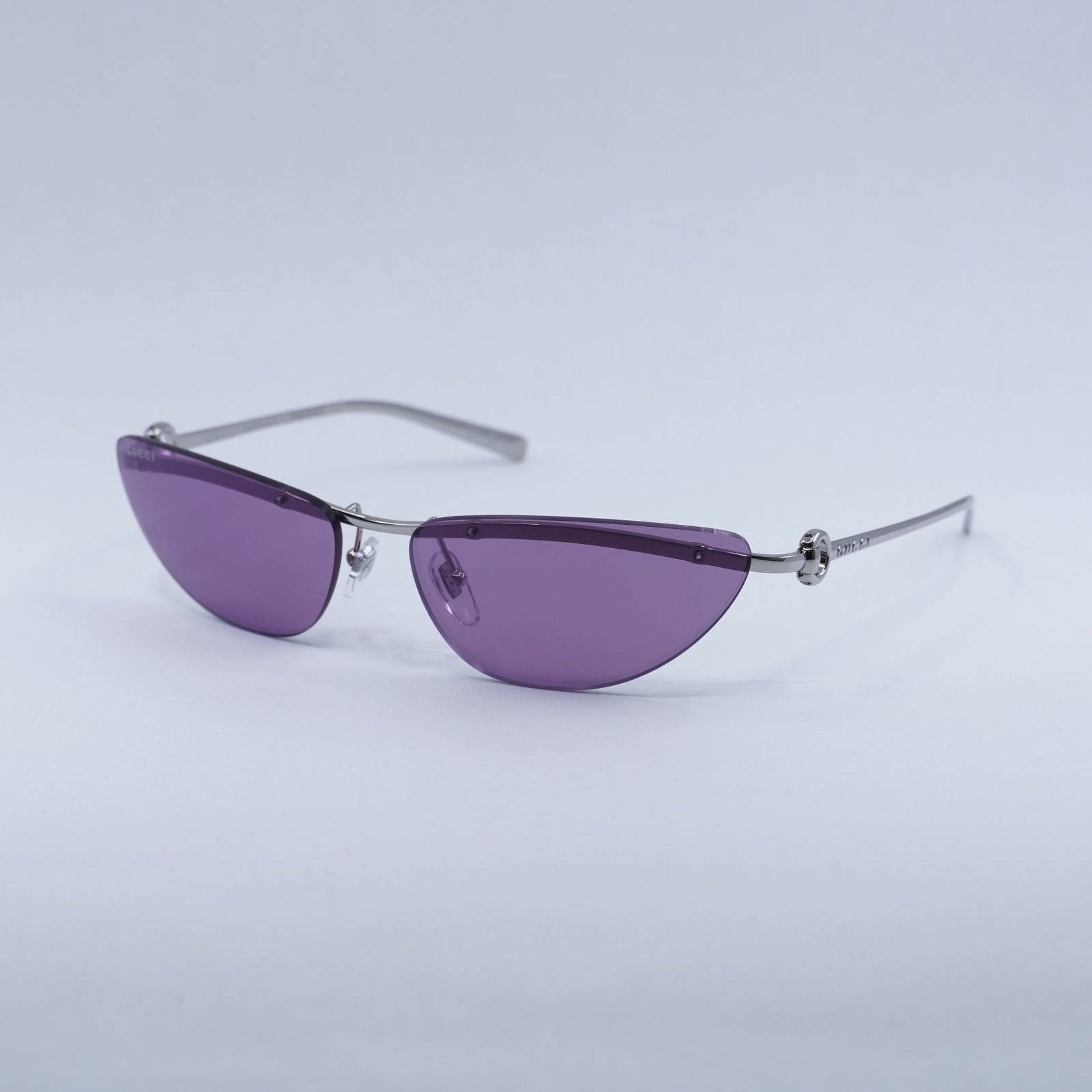 GUCCI GG1701S 003 Silver Violet 61-15-125 Authentic Designer Sunglasses New
