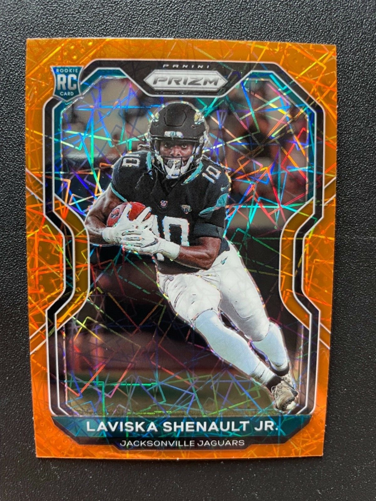 LAVISKA SHENAULT JR 2020 Panini Prizm Orange Lazer Refractor RC #350 Rookie S