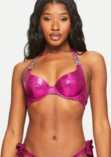 Ann Summers Maldives Under Wired Bikini Top Size 34A Bright Pink RRP £32