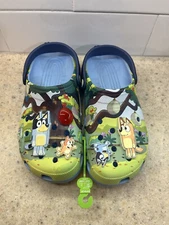 CROCS Bluey Classic Clog 210557 with Jibbitz Multi Men's Size BRAND NEW