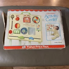 Vintage 1973 Fisher Price Activity Center Baby Toddler Crib Busy Board