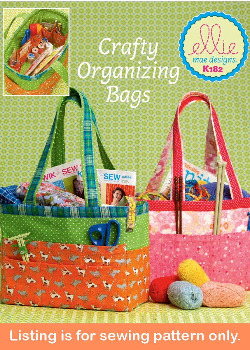 SEWING PATTERN Supplies Storage Bag Tote - Sewing Knitting Crochet
