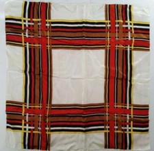 Vintage 1970's Rain Scarf acetate plaid Made In Japan Water Repellent 25  
