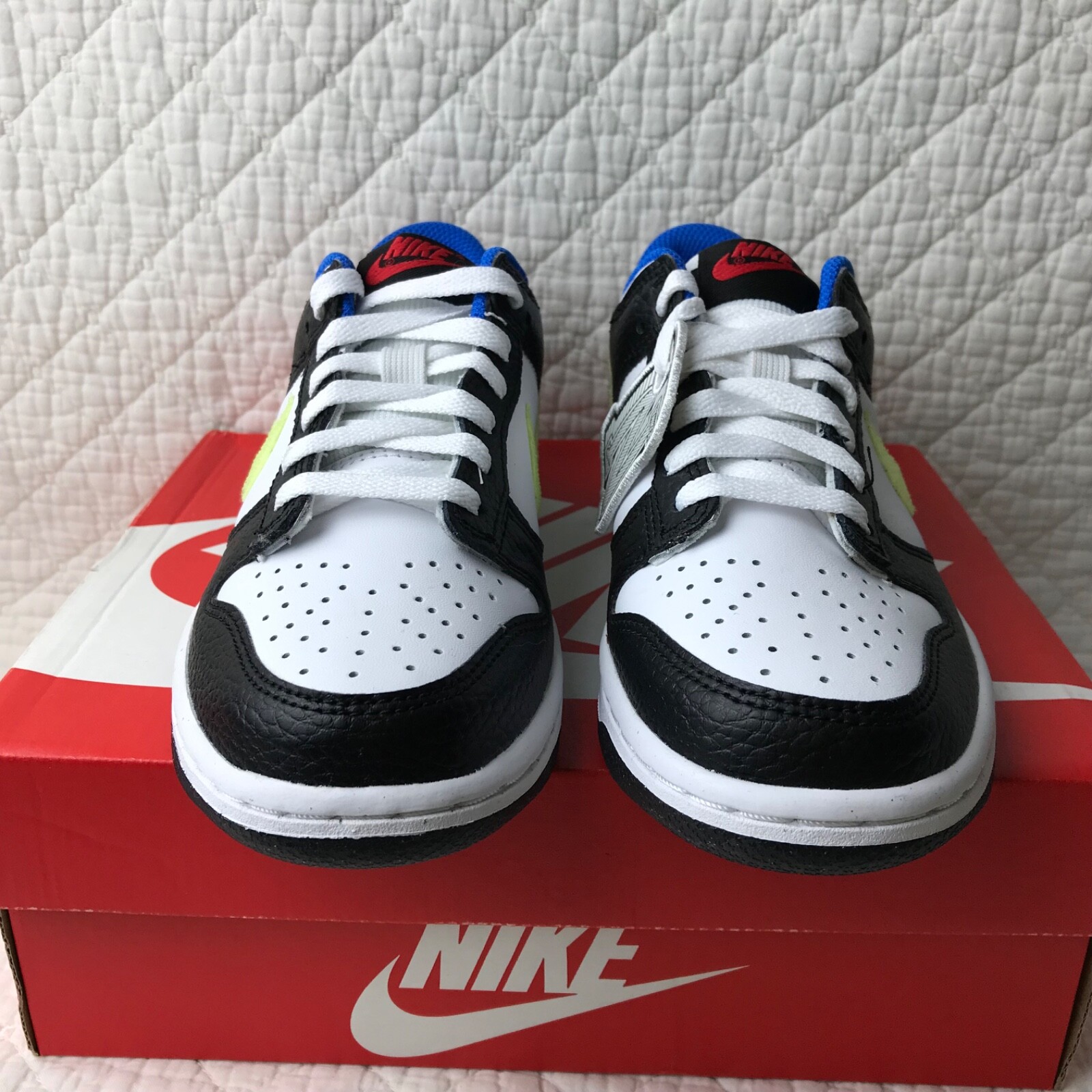 Nike Dunk Low (GS) Shoes Big Kids SZ 4Y ‘Signal Blue Lemon Twist’ DQ0977-100 image 5