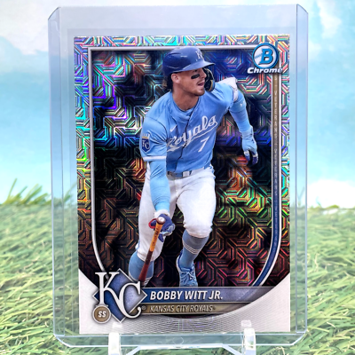 2025 Bowman Baseball #7 Bobby Witt Jr. Chrome Mojo Refractor Mega