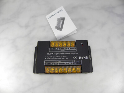 RGBW HIGH SPEED ENDSTUFE 32A Datensignal Repeater 4 Kanäle für LED UK #RACK4
