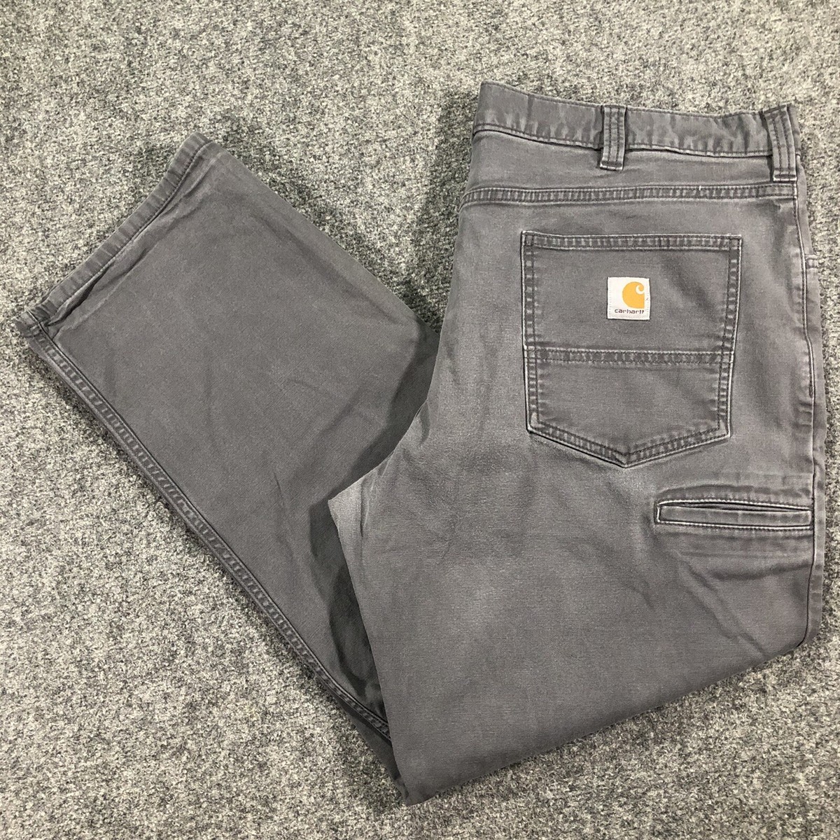 Carhartt 102517 Rugged Flex Relaxed Fit Duck Canvas Work Pant Gray