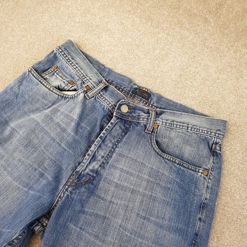Paul Smith Mens Jeans 32x33 Blue Regular Straight Denim Button Fly W32 L33 - Picture 2 of 14