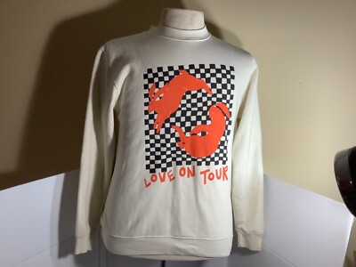 Modern 2021 Harry Styles Love on Tour Checkered Bunny Rabbit Sweatshirt Size M