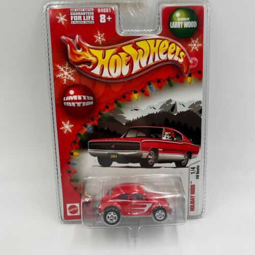 Hot Wheels Holiday Rods VW Beetle in Red Designed by Larry Wood Real Riders LE