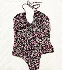 NEW WAYF Halter Neck Floral Ditzy Bodysuit Size Small S 