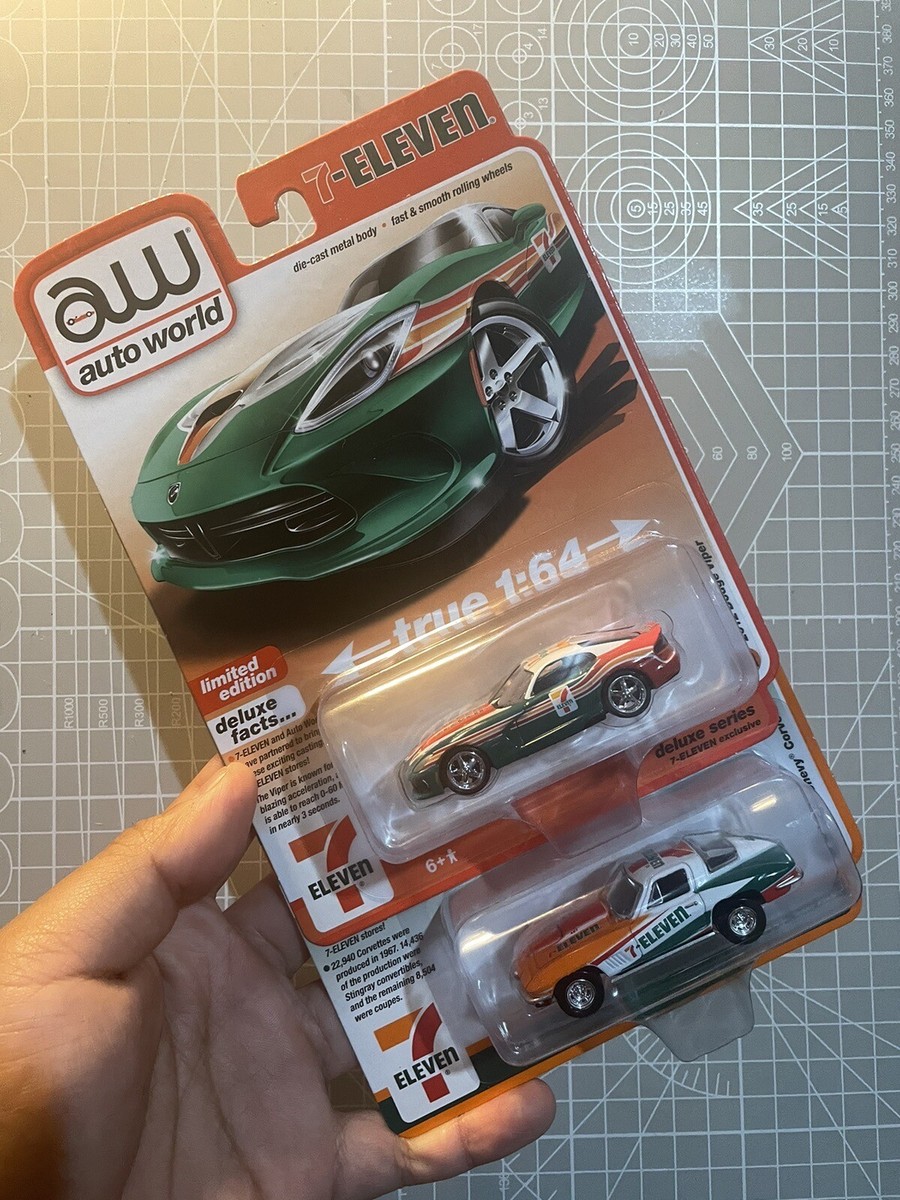 2023 AW Auto World 7 Eleven 7/11 1967 Chevy Corvette & 2012 Dodge