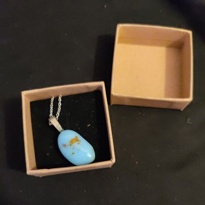 Echter handgefertigter dichroitischer Kunstglas Anhänger & Kette Geschenk verpackt