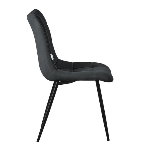 2x Sillas de comedor antracita sillón tapizado acolchado para salón o cocina - Imagen 3 de 7