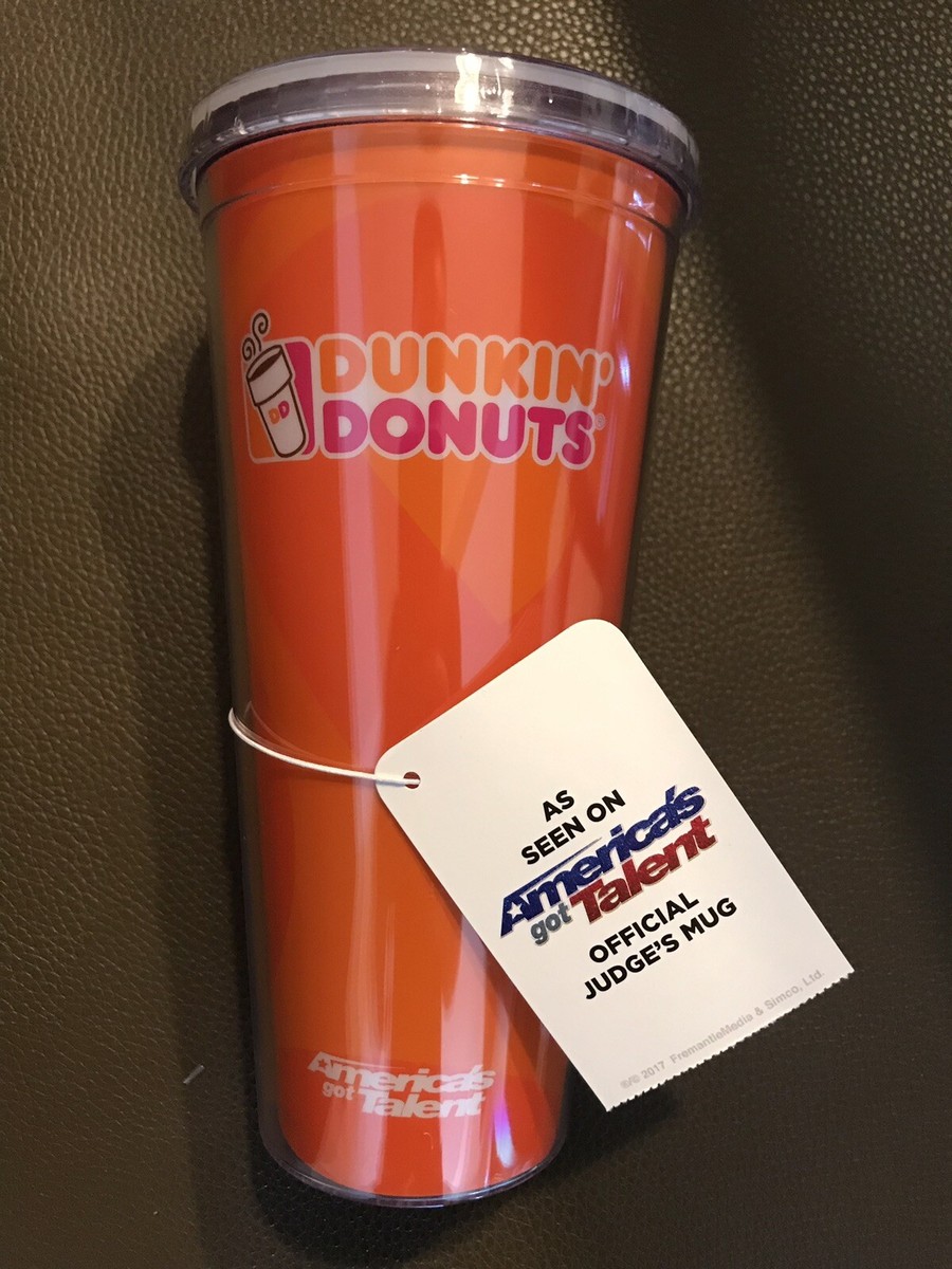 AGT DUNKIN DONUTS America's Got Talent Judge's Mug 22 oz Acrylic Tumbler |  eBay