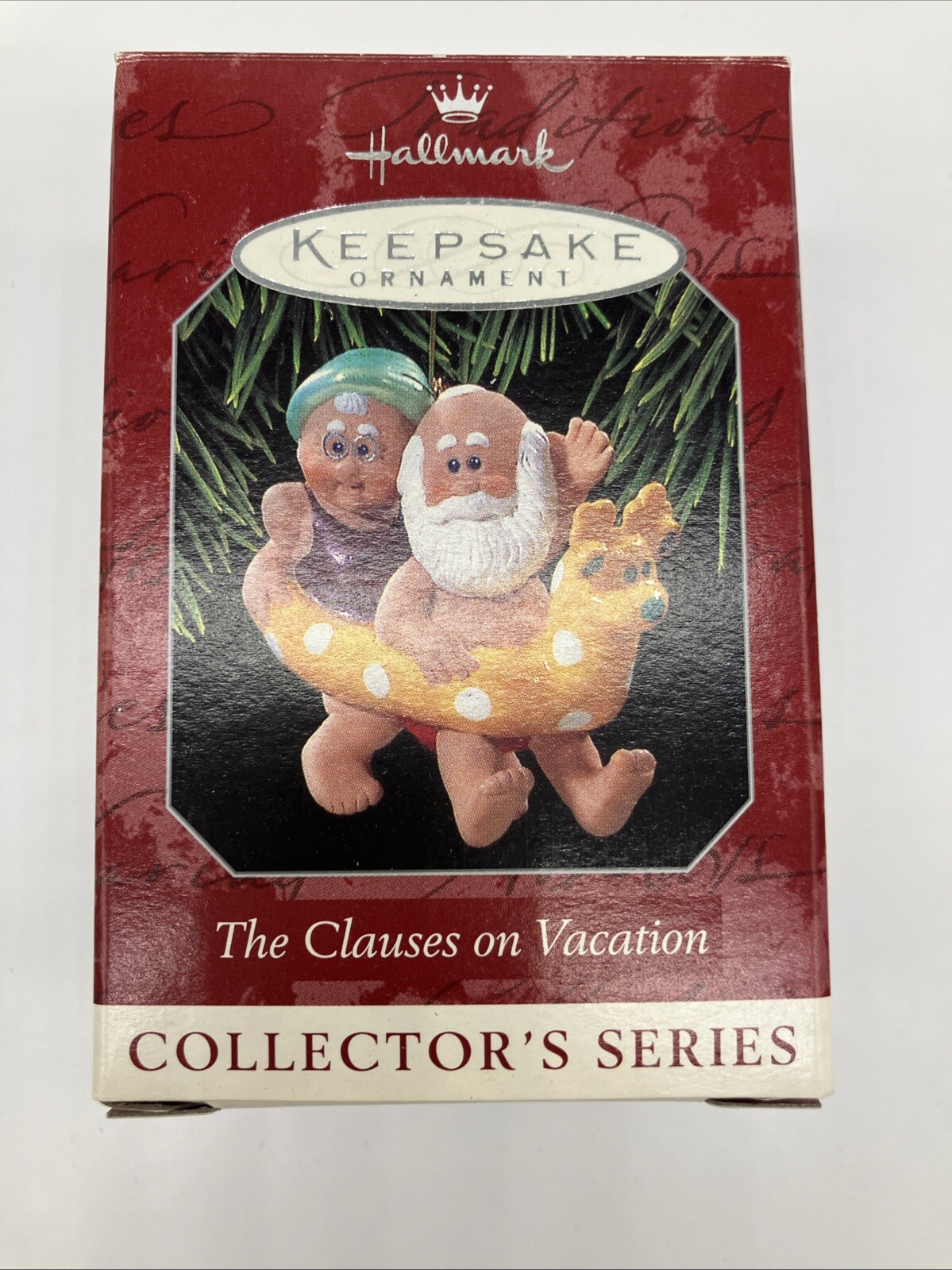 The Clauses On Vacation #2 1998 Hallmark Ornament Mr & Mrs Santa Float ...