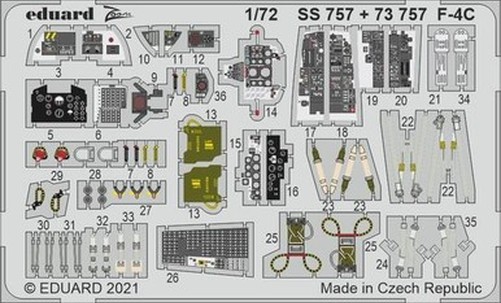 Eduard SS757 1/72 F-4C for Fine Molds Photo Etch Detail Set