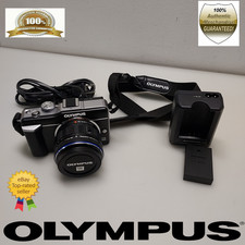 OLYMPUS PEN E-PL1 MIRRORLESS 12.3MP DIGITAL CAMERA W/ M.ZUIKO LENS BUNDLE LOT