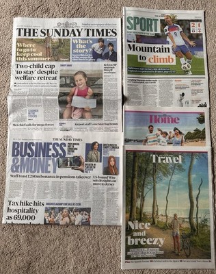 The Sunday Times 6. Juli 2025 6.7.25 Oasis Secret Histories & England Women