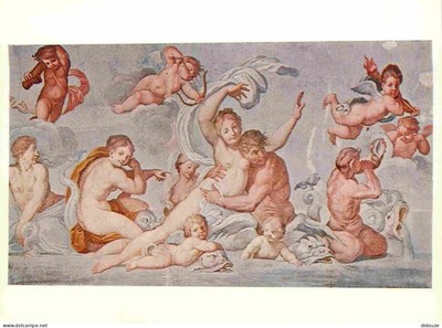 Postcard - Art - Mural - Giovanni Borgnis - Hephaestus And Aphrod
