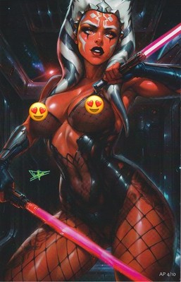 Artist Alley Ahsoka Tano Dark Apprentice Star Wars Topless Proof Virgin NM+