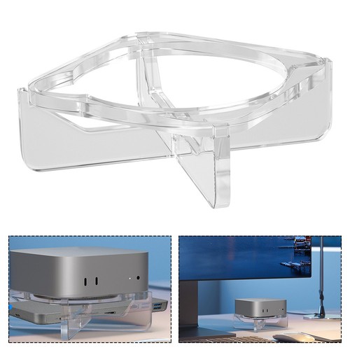 Clear Acrylic Desktop Holder for Mac Mini M4/M4Pro with Optimal Airflow - Picture 6 of 17