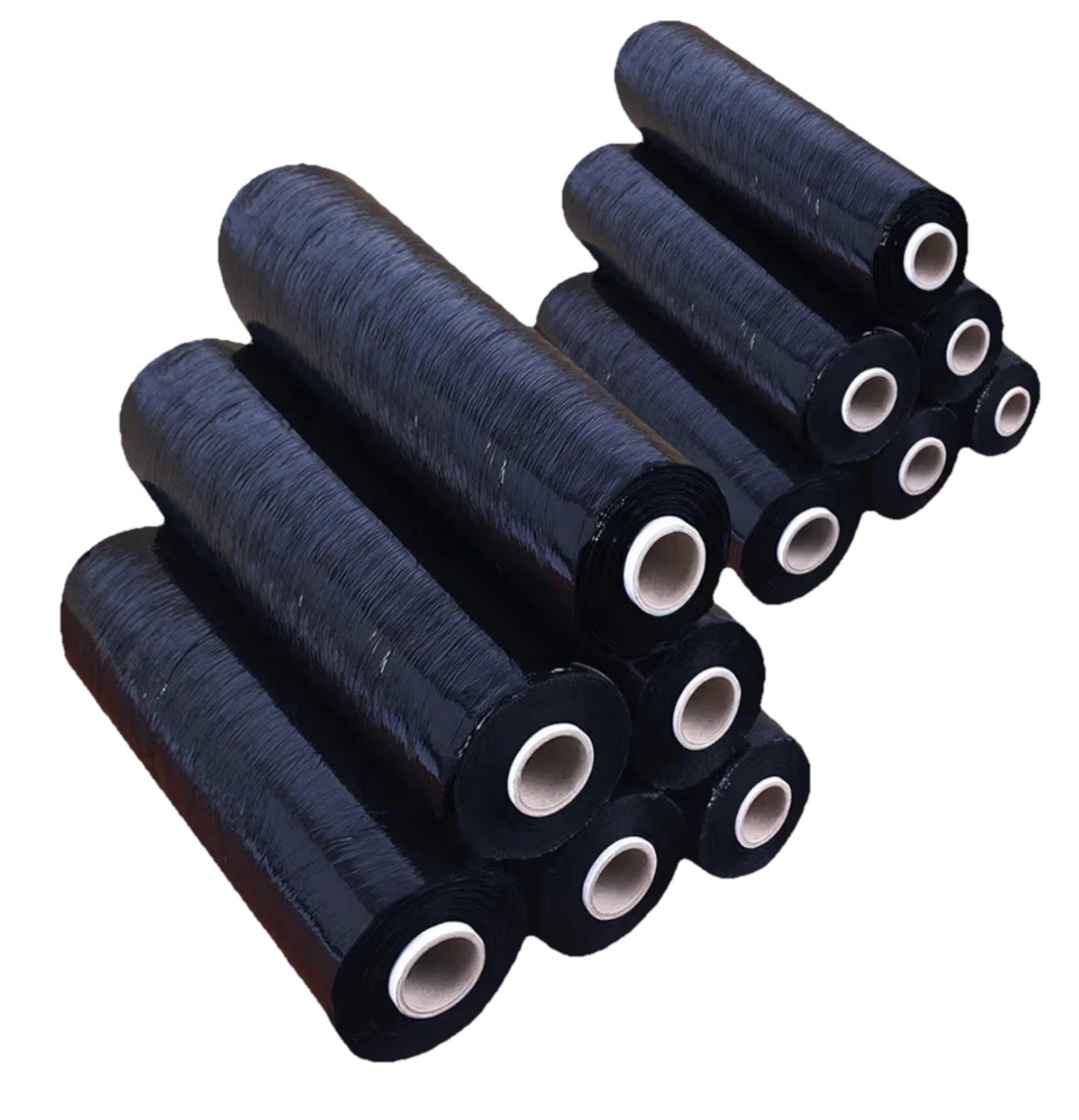 12 x Triplast Pallet Stretch Shrink Wrap Roll (400mm x 125m) BLACK  17mu